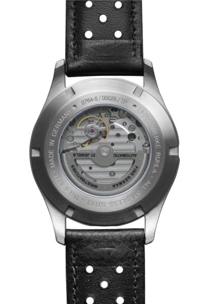 Bauhaus Aviation Herrenuhr Automatik mit 24h-Anzeige und Lederarmband